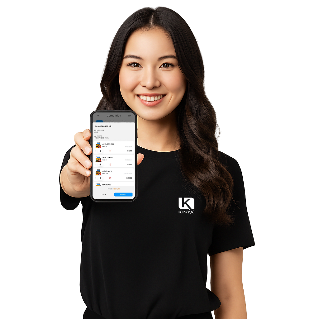 Lady segurando celular